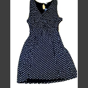 OLD NAVY Blue & White Wrap Dress XXL Keyhole Back